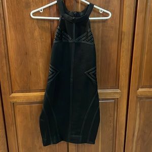 Bodycon Mesh Black Dress